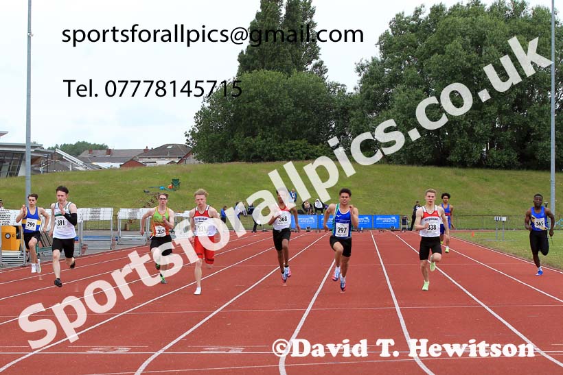 Mens under-20s 100 metres, 2022 Northern Senior and Under-20 Champs., Wavertree Athletics Centre, Liverpool. Photo: David T. Hewitson/Sports for All Pics